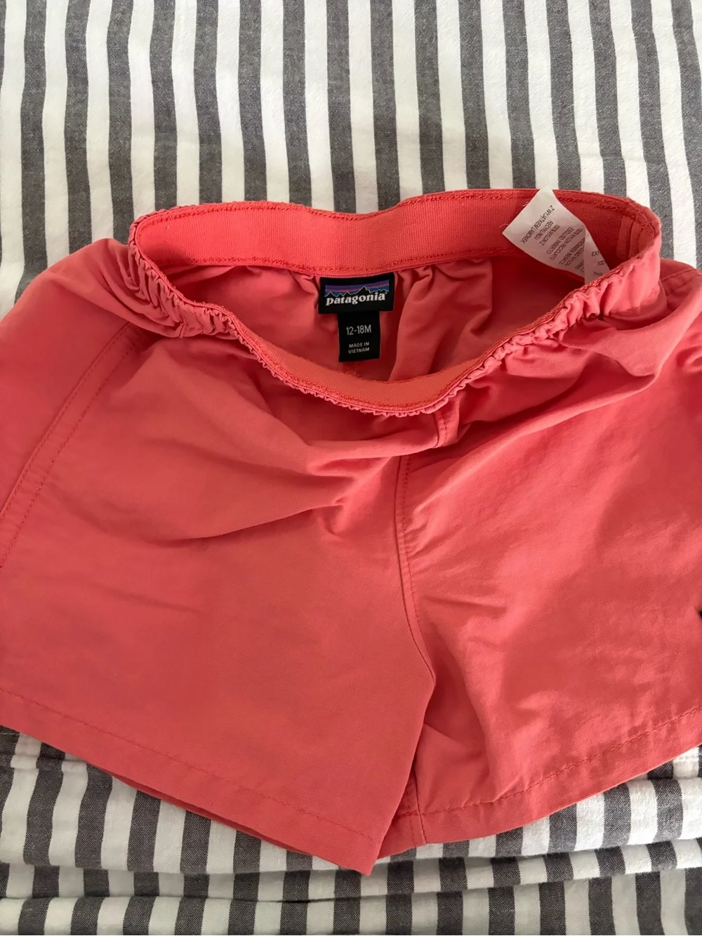 Patagonia Girls Coral Pink Elastic Waist Shorts
